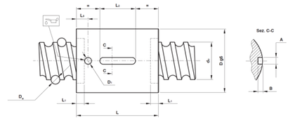 Série sc : écrou simple cylindrique pour vis roulées et rectifiées